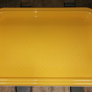 Tontarelli műanyag szögletes tálca, kétfülű, 45x30 cm, kék, sárga, fehér