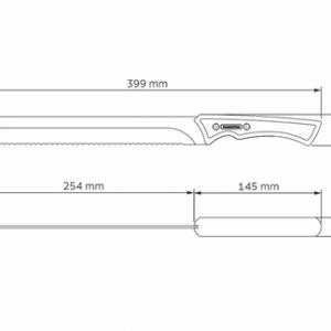 TRAMONTINA Black Churrasco hússzeletelő, recés, 25cm, 22848/110