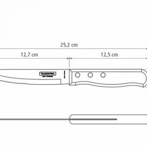 TRAMONTINA JUMBO STEAK KÉS BARNA POLYWOOD NYÉLLEL, 12,7 CM, 21199/949
