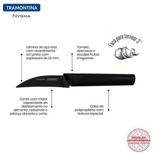 TRAMONTINA NYGMA 7,5 CM-ES HÁMOZÓKÉS FEKETE TEXTURÁLT POLIPROPILÉN NYÉLLEL, 23680/103
