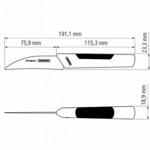 TRAMONTINA NYGMA 7,5 CM-ES HÁMOZÓKÉS FEKETE TEXTURÁLT POLIPROPILÉN NYÉLLEL, 23680/103