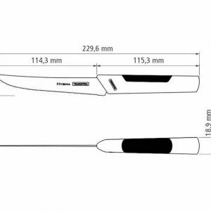 TRAMONTINA NYGMA STEAK- ÉS GYÜMÖLCSKÉS FEKETE TEXTURÁLT POLIPROPILÉN NYÉLLEL, 12cm, 23681/105