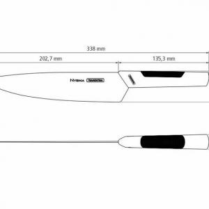 TRAMONTINA NYGMA SZAKÁCSKÉS FEKETE TEXTURÁLT POLIPROPILÉN NYÉLLEL 20cm, 23684/108