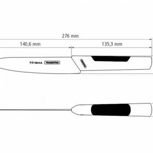 TRAMONTINA NYGMA UNIVERZÁLIS KÉS FEKETE TEXTURÁLT POLIPROPILÉN NYÉLLEL, 15cm, 23683/106