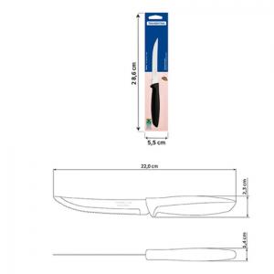 TRAMONTINA PLENUS 12,5 CM-ES STEAK KÉS FEKETE POLIPROPILÉN NYÉLLEL, 23410/105