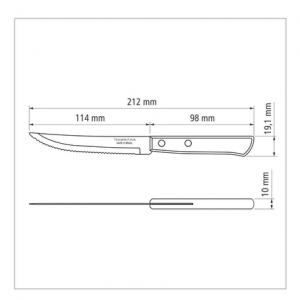 TRAMONTINA POLYWOOD 6 DARABOS STEAK KÉSKÉSZLET, 12,5 CM, 21198/915