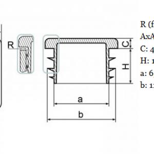 Zártszelvény dugó 12x12 mm-es. Kiszerelés: 100 db