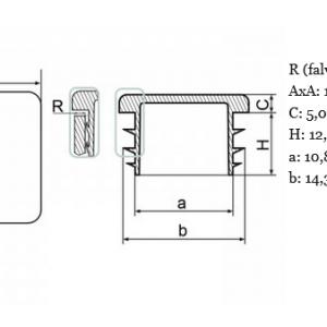 Zártszelvény dugó 16x16 mm-es. Kiszerelés: 100 db