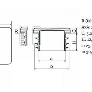 Zártszelvény dugó 32x32 mm-es. Kiszerelés: 50 db