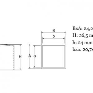 Zártszelvény sapka 20x20 mm-es. Kiszerelés: 50 db