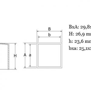 Zártszelvény sapka 25x25 mm-es. Kiszerelés: 50 db