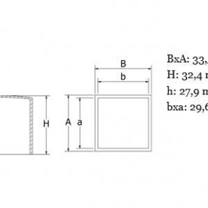 Zártszelvény sapka 30x30 mm-es. Kiszerelés: 50 db