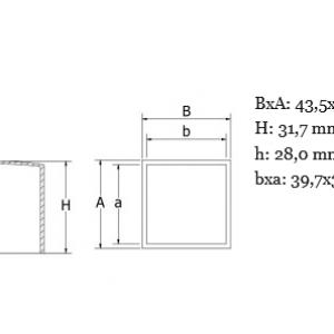 Zártszelvény sapka 40x40 mm-es. Kiszerelés: 50 db