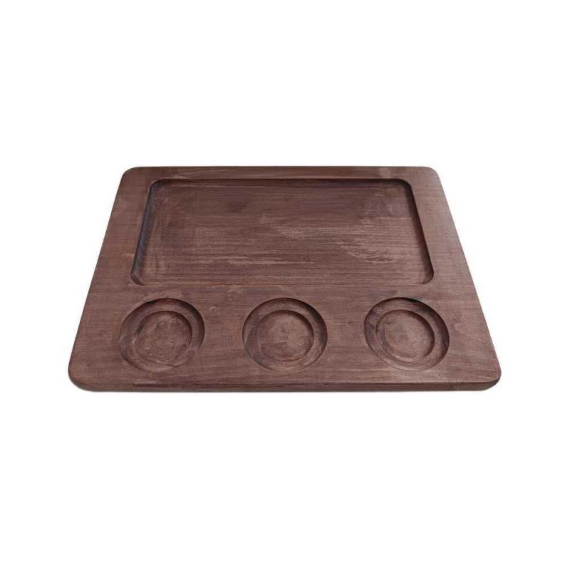 Fa kínáló tálca szögletes kétoldalú 32,5×23,5cm