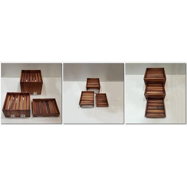 Fa rekesz 3r. /28x28x22- 25x28x14- 21,5x28x6cm/