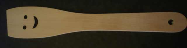 Fa teflon lapát, SMILEY, 302066, fakanál