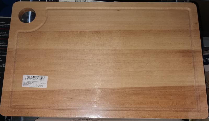 Fa vágódeszka, új, 40X24X1,5 cm, 302083