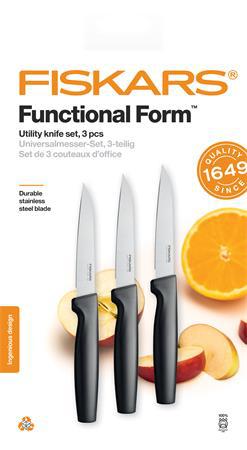 FISKARS Késkészlet, általános, 11 cm, Functional Form fekete