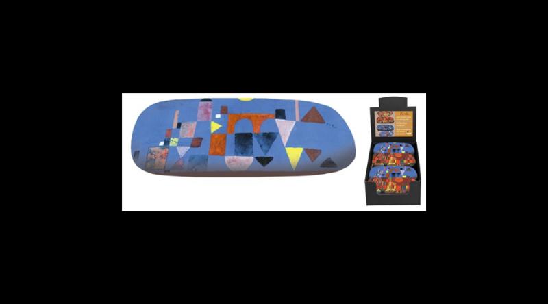 FRI.12517 Szemüvegtok textil bevonatú,törlőkendővel,16x4x6,5cm, Paul Klee:Red Bridge