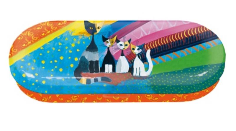 FRI.18716 Szemüvegtok fémdoboz, 16x2,8x5,5cm,Rosina Wachtmeister:Under the Rainbow