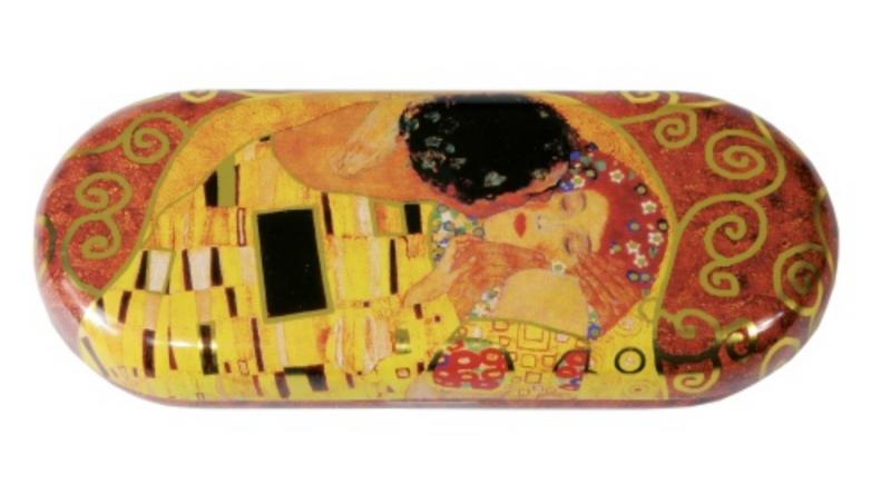 FRI.18721 Szemüvegtok fémdoboz, 16x2,8x6,6cm, Klimt:The Kiss