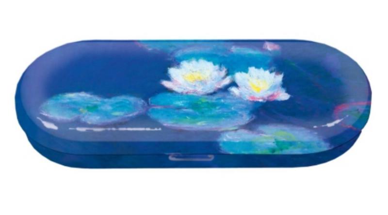 FRI.18741 Szemüvegtok fémdoboz, 16x2,8x6,6cm Monet: Water Lilies