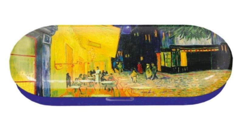 FRI.18761 Szemüvegtok fémdoboz, 16x2,8x6,6cm, Van Gogh: Café de Nuit
