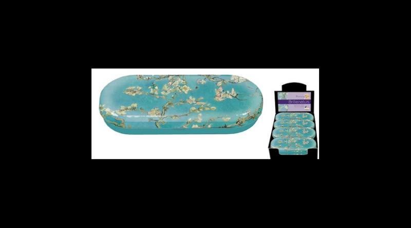 FRI.18764 Szemüvegtok fémdoboz,16x2,8x6,6cm, Van Gogh:Mandulavirágzás