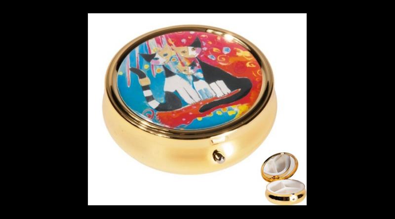 FRI.19912 Gyógyszeres fémdoboz 3 fakkos 6x2,1cm, Rosina Wachtmeister: " We want to be together "