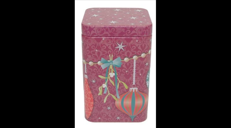 GAW.3392/044 Konyhai fémdoboz 72x72x100mm, Xmas Ornaments