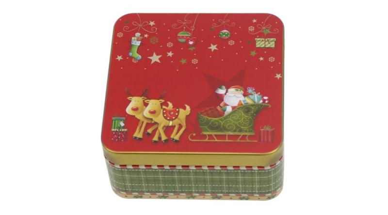 GAW.3393/207 Konyhai fémdoboz 86x86x31mm, Christmas Magic