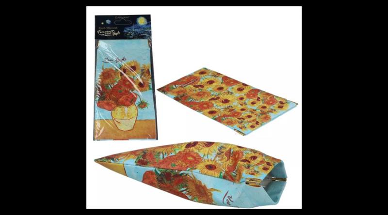 H.C.021-0322 Műanyag szemüvegtasak 9x18cm, Van Gogh:Napraforgók