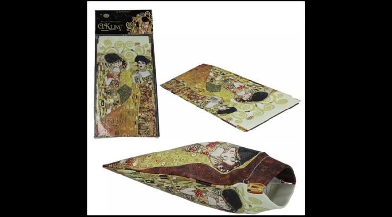 H.C.021-0325 Műanyag szemüvegtasak 9x18cm, Klimt:Adele-The Kiss