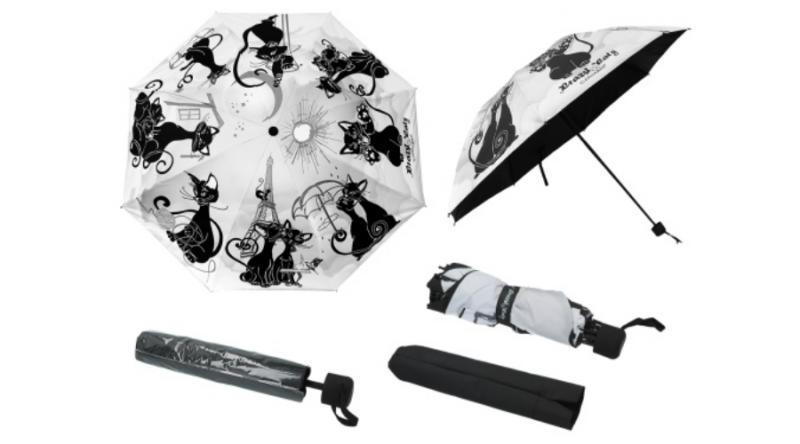 H.C.021-7340A Automata esernyő 100cm,összezárva 24cm,fekete macskák