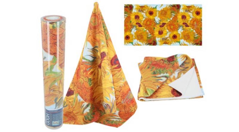 H.C.023-7116 Törölköző 70x140cm, 35% pamut-65% polyester, Van Gogh: Napraforgók