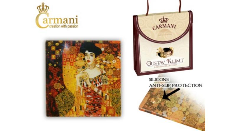 H.C.198-2802 Üveg poháralátét 10,5x10,5cm, Klimt: Adele Bloch