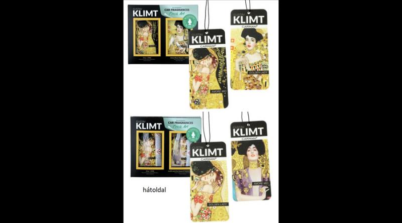 H.C.457-4100 Autóillatosító karton, 12,8x6cm, Klimt, Amore Mio/Golden Lily (2 db-os)