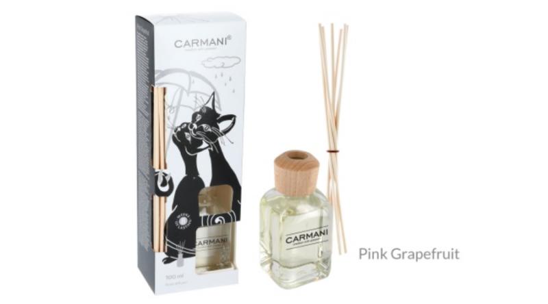 H.C.457-6602 Szobaillatosító 100ml-fekete macskás dobozban rattanpálcikával,Pink Grapefruit