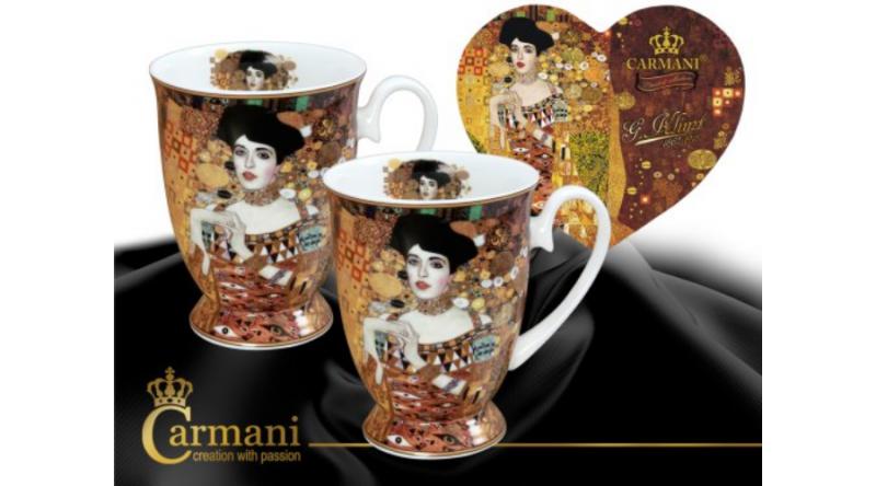 H.C.532-0805 Porcelán lábasbögreszett 2db-os Klimt:Adele Bloch