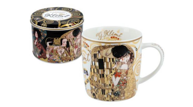 H.C.532-3101 Porcelánbögre 450ml fémdobozban, Klimt: The Kiss