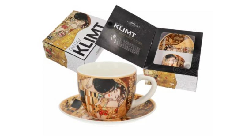 H.C.532-8301 Porceláncsésze+alj, 80ml, Klimt:The Kiss