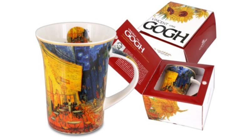 H.C.830-8110 Porcelánbögre Van Gogh dobozban,350ml,Van Gogh:Kávéház éjjel