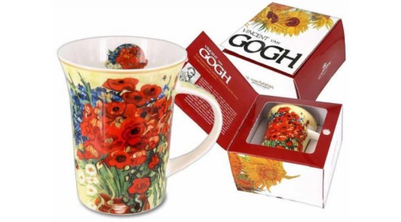 H.C.830-8111 Porcelánbögre 350ml, Van Gogh: Pipacsok és százszorszépek