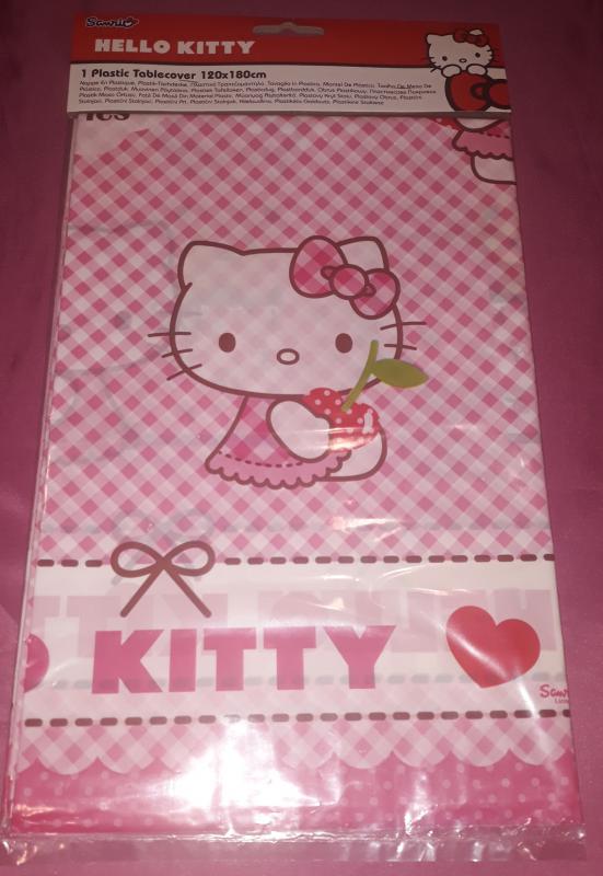 Hello Kitty Cherry műanyag asztalterítő, 120X180 cm