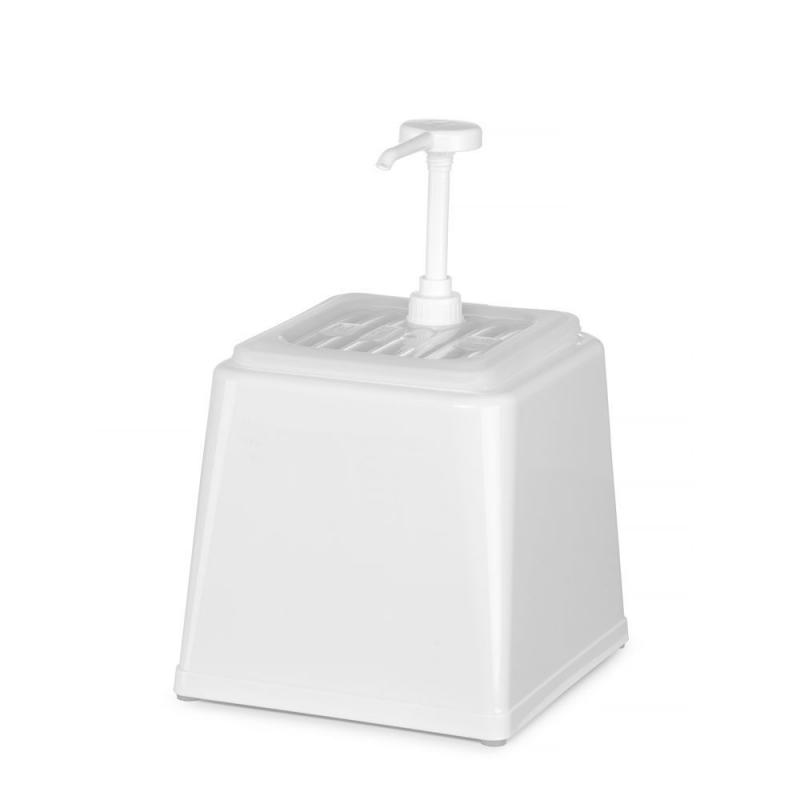 HENDI pumpás szószadagoló, 2,5L, Fehér, 230x210x(H)327mm