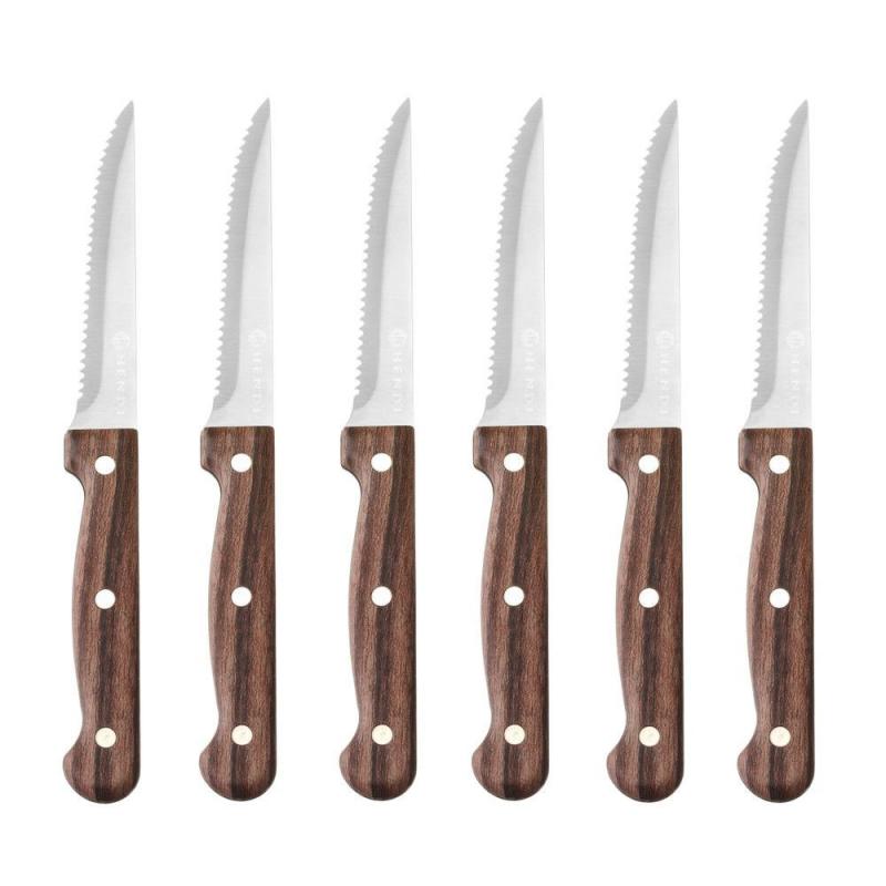 HENDI recés Steak kés, 6 db, Profi Termékcsalád, Barna, (L)210mm