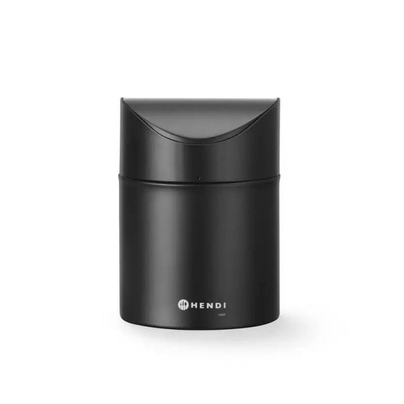 HENDI rozsdamentes asztali szemetes 12×16,4cm 1,2l FEKETE