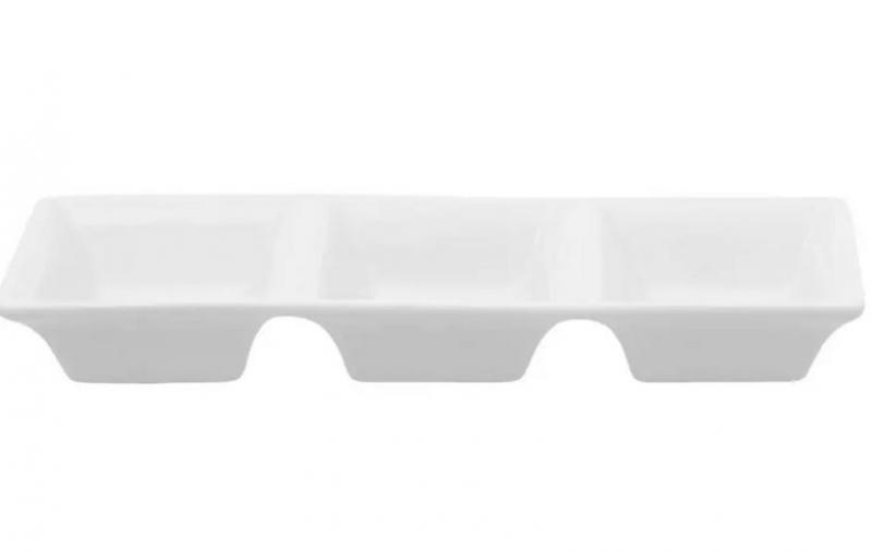 HomeDelux 12438 ARLO porcelán kínáló 22,5×7,4×2,9cm 3 részes kicsi