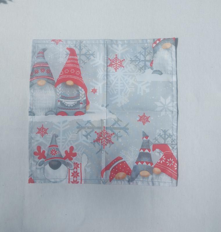 Hópihés - Dwarf Manós textíl szalvéta, desszert, koktél méret