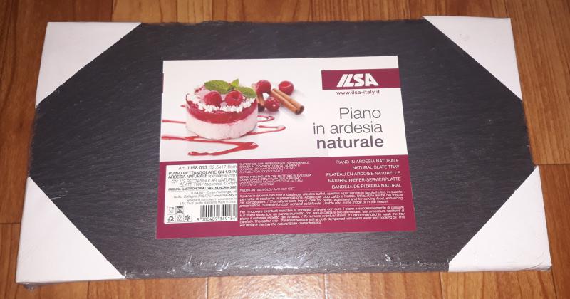 ILSA kő alátét, fekete, 32,5X17,6 cm, GN1/3, 126006